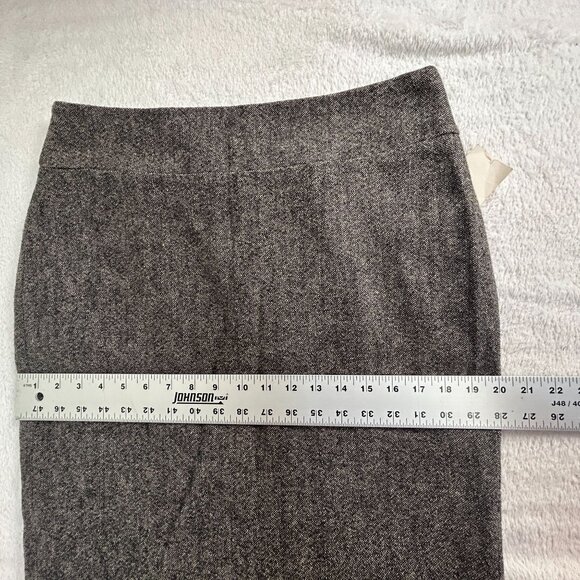 Cabi Womens Heather Gray Wool Blend Pencil Skirt Size 8 Lined Style# 245 New - Picture 7 of 8
